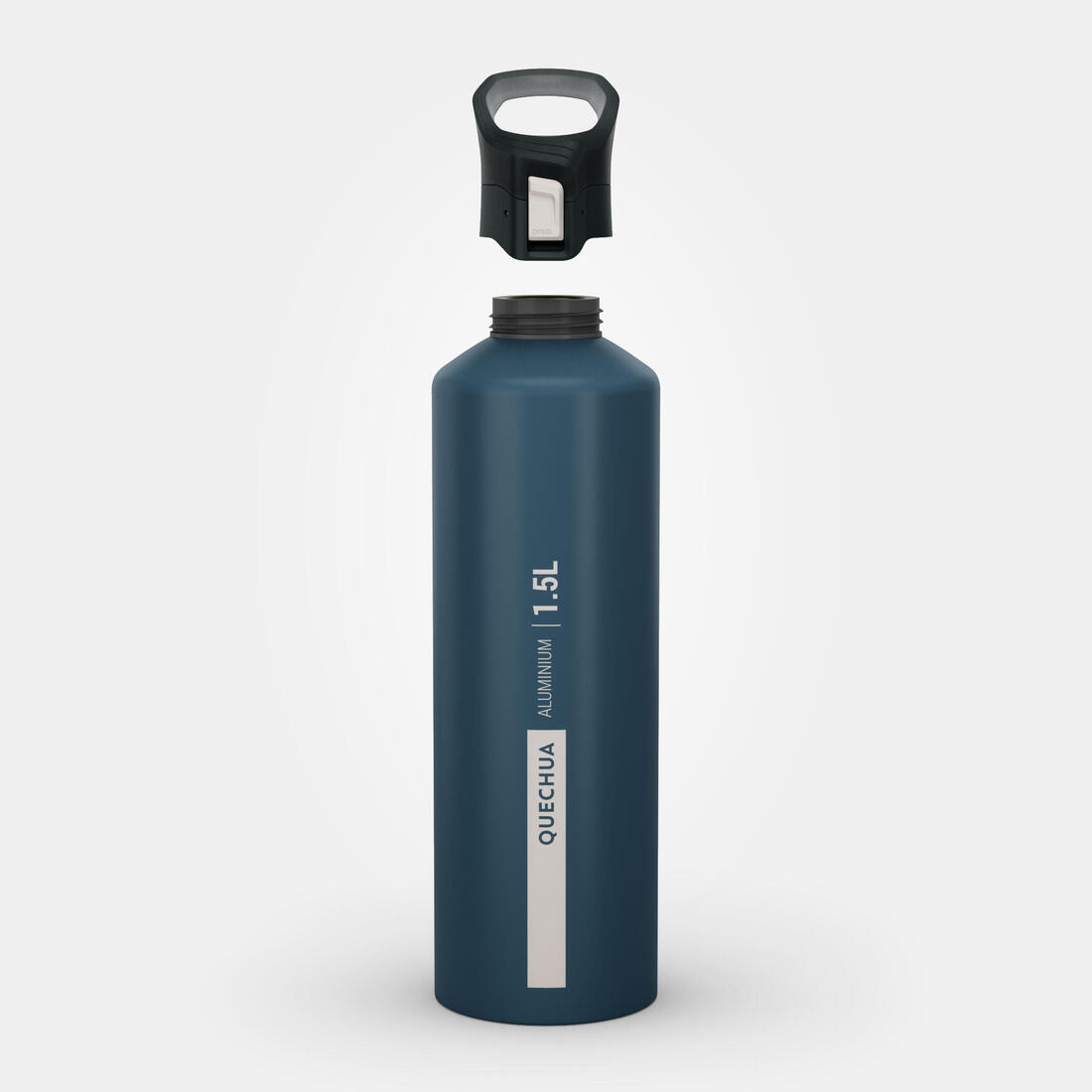 1.5L aluminium flask with quick-open cap for hiking