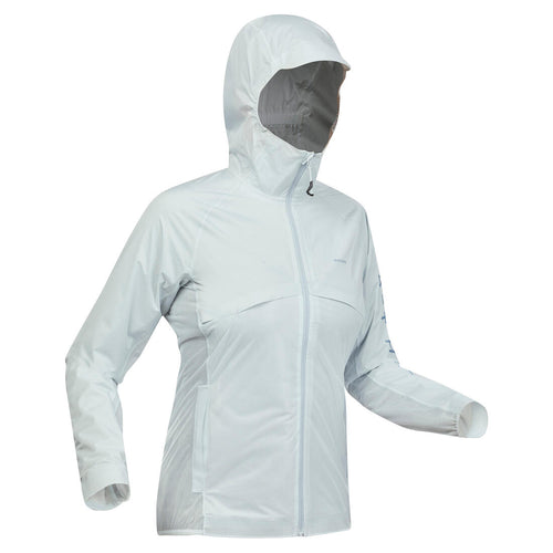 





Women’s ultra-light hybrid fast hiking jacket FH900 grey.