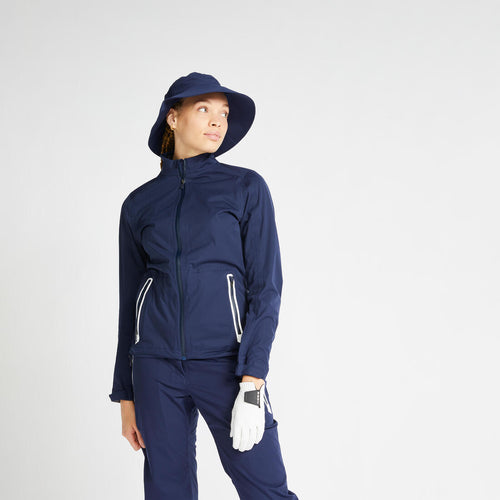 





Women's golf waterproof rain jacket - RW500 navy blue