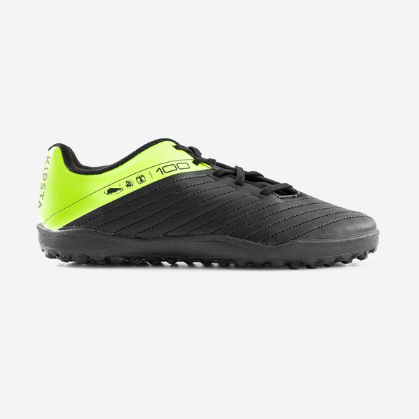 Hard Ground Football Boots Agility 100 HG Black Yellow Decathlon Bahrain