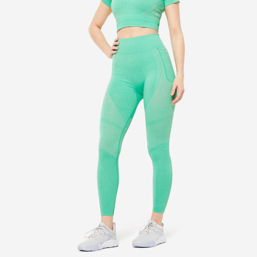 





High-Waisted Seamless Fitness Leggings with Phone Pocket
