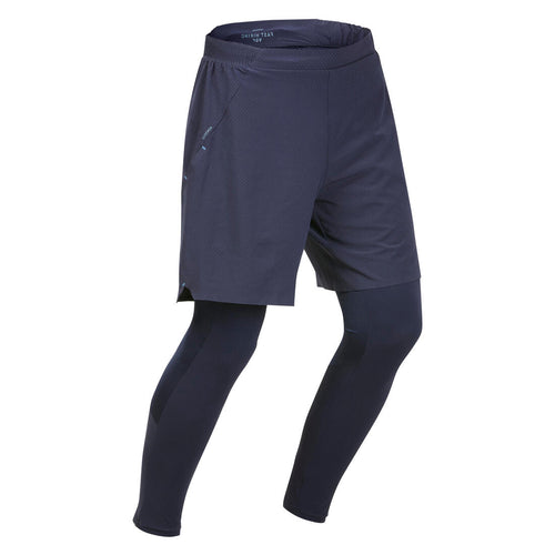 





Men’s Ultra-lightweight Short Rapid Hiking Leggings FH900 - Blue