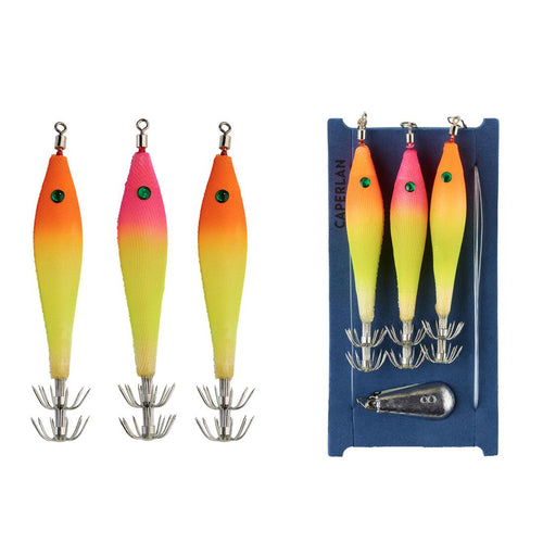 





Ready-to-fish kit SW ETU KIT SQ, 3 cuttlefish and squid fishing jigs