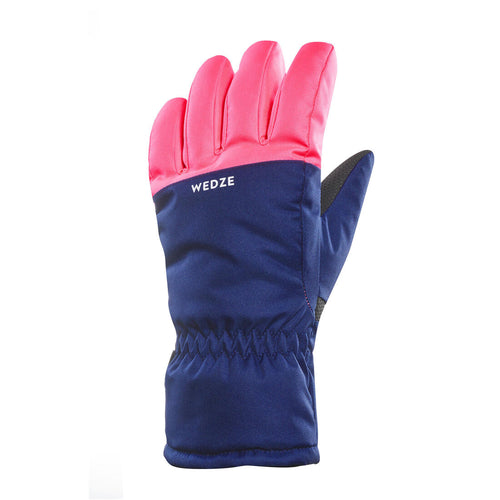 





Children's Ski Waterproof and Warm Gloves 100 - blue  and neon