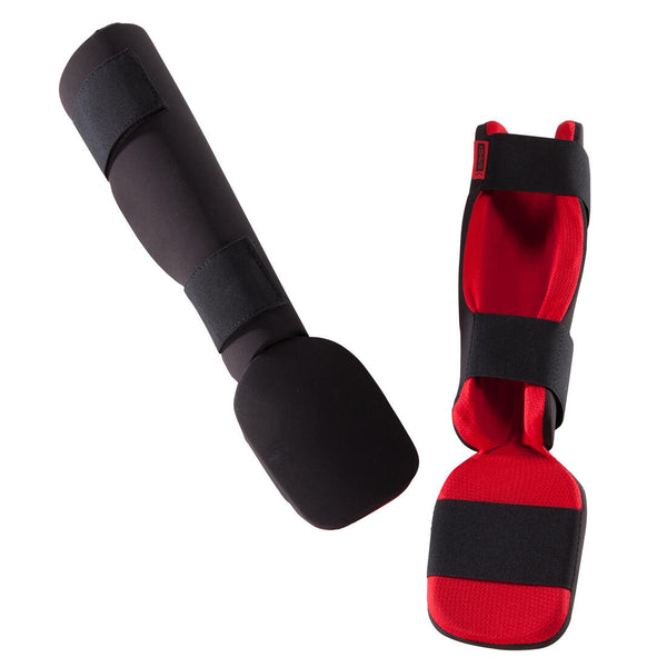 Beginner Kickboxing/Muay Thai ShinFoot Guard 100 Decathlon Bahrain