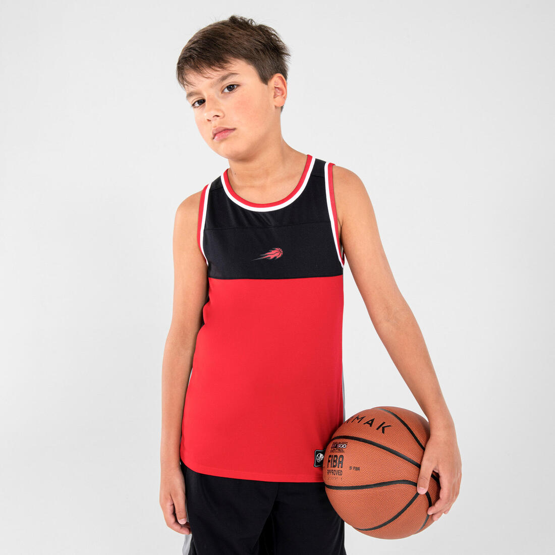 Kids' Reversible Sleeveless Basketball T-Shirt / Jersey T500R
