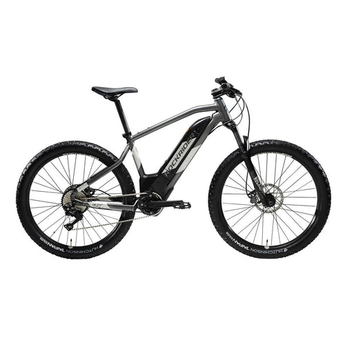 





27.5+ inch, 120 mm suspension electric mountain bike, grey