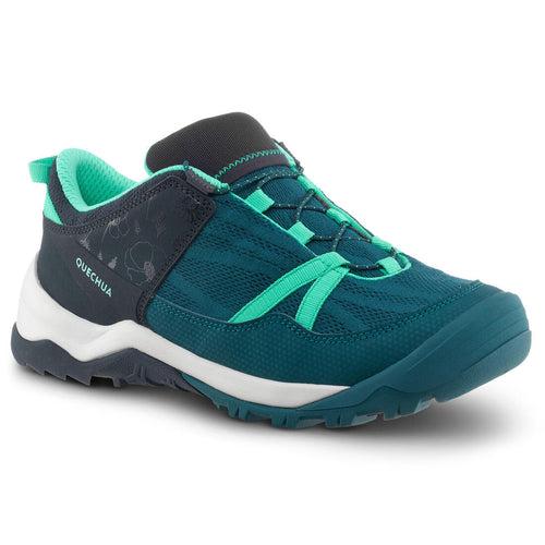 





Kids’ Crossrock hiking shoes with quick lacing, turquoise, from size 35 to 38