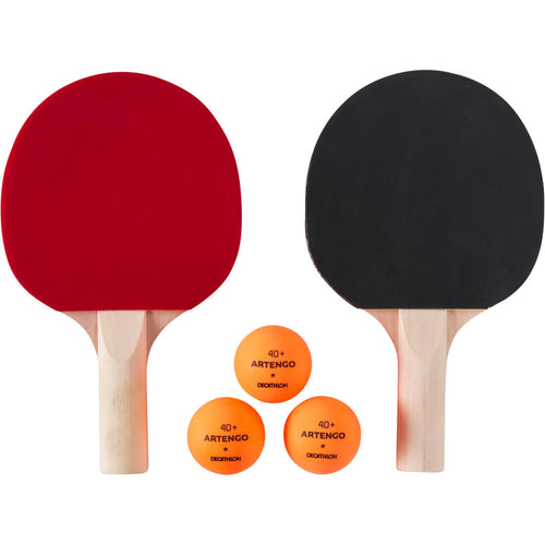 





Small Indoor Table Tennis Set PPR 100 with 2 Bats and 3 Balls