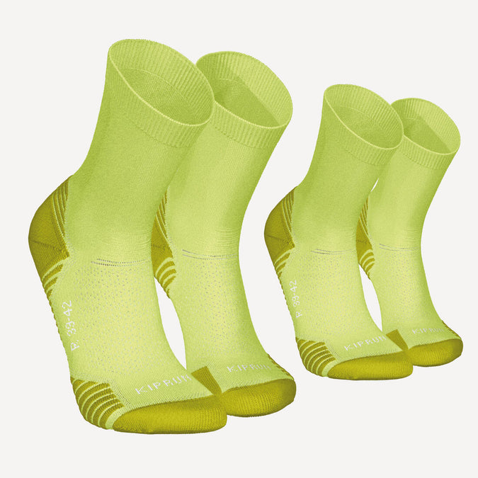 





PACK OF 2 PAIRS OF RUN500 THICK MID-CALF RUNNING SOCKS, photo 1 of 7