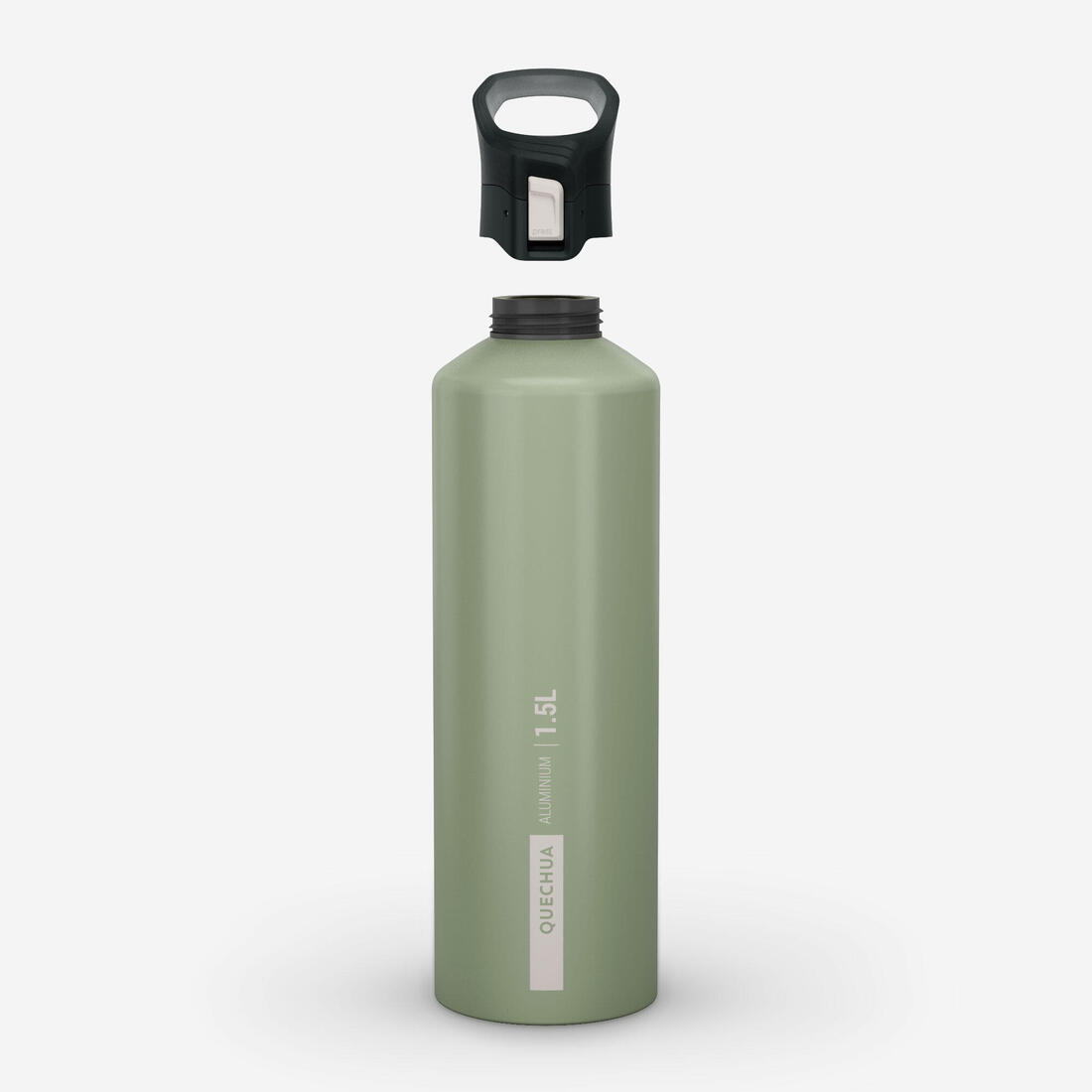 1.5L aluminium flask with quick-open cap for hiking