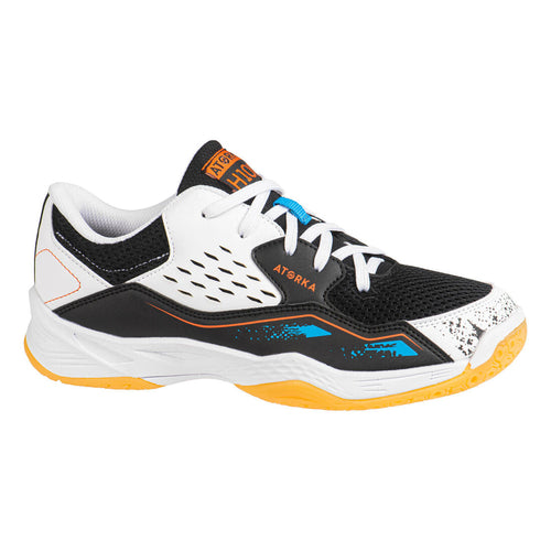 





Kids' Handball Shoes with Rip-Tabs H100 - Orange/Grey