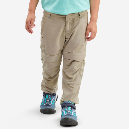 





Kids’ convertible hiking trousers, 2-6 years, MH500 - Grey/Blue