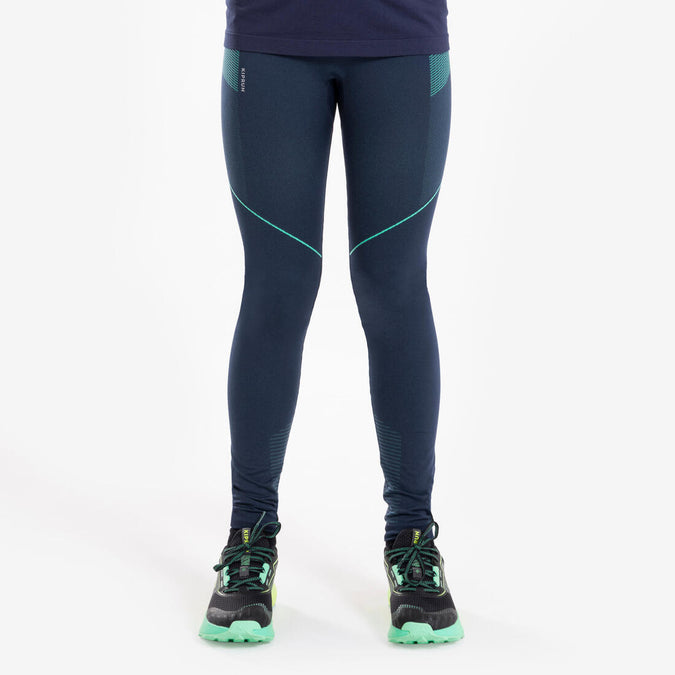 





KIPRUN CARE 500 Children's Running Seamless Leggings -Navy green, photo 1 of 8