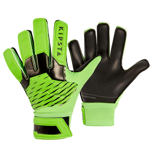 





Kids' Football Goalkeeper Gloves F100 Resist - Green/Black