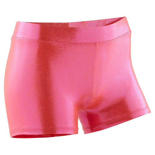 





Girls' Shiny Gym Shorts 500 - Black & Bright