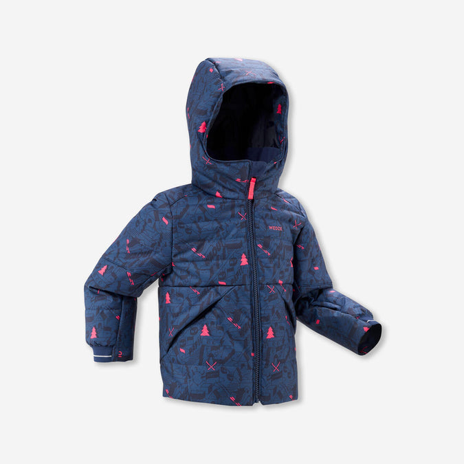 





Kids’ extra warm, waterproof padded ski jacket 100 Warm - Blue / Pink Patterned, photo 1 of 6