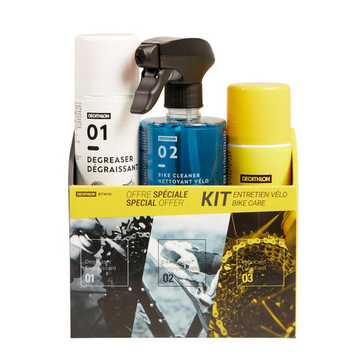 





Bike Cleaning Kit (Sponge, Detergent, Degreaser, Lubricant)