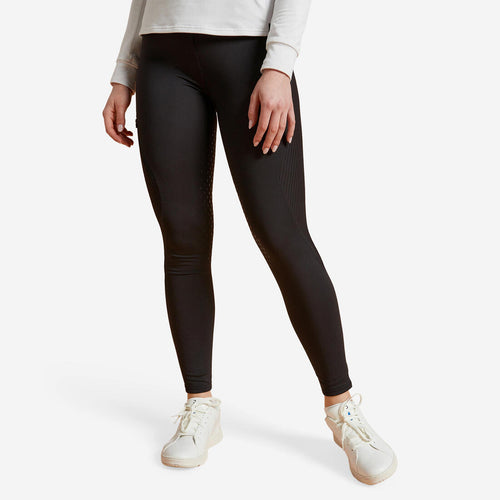 





Women's Warm Horse Riding Silicone Patch Leggings - Black