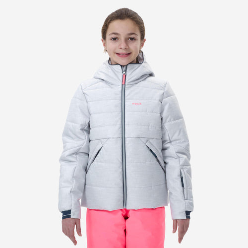 





Kids’ warm and waterproof padded ski jacket - 100 warm grey