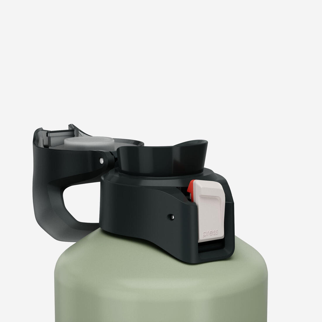 1.5L aluminium flask with quick-open cap for hiking