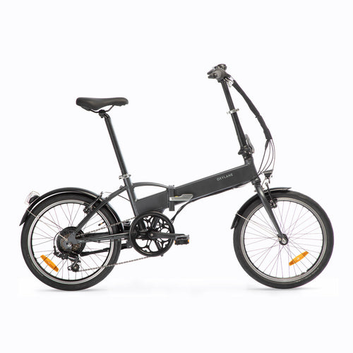 





20 Inch Electric FOLDING BIKE btwin 500E - Grey/black