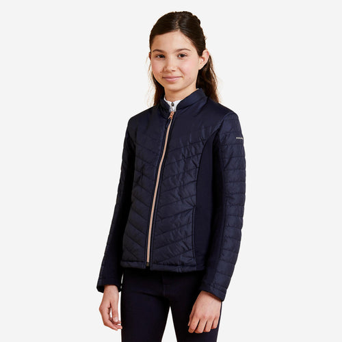 





Kids' Horse Riding Jacket 500 - Navy/Rose Gold Zip