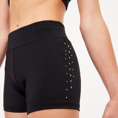 





Girls' Gym Shorts - Black/Glitter