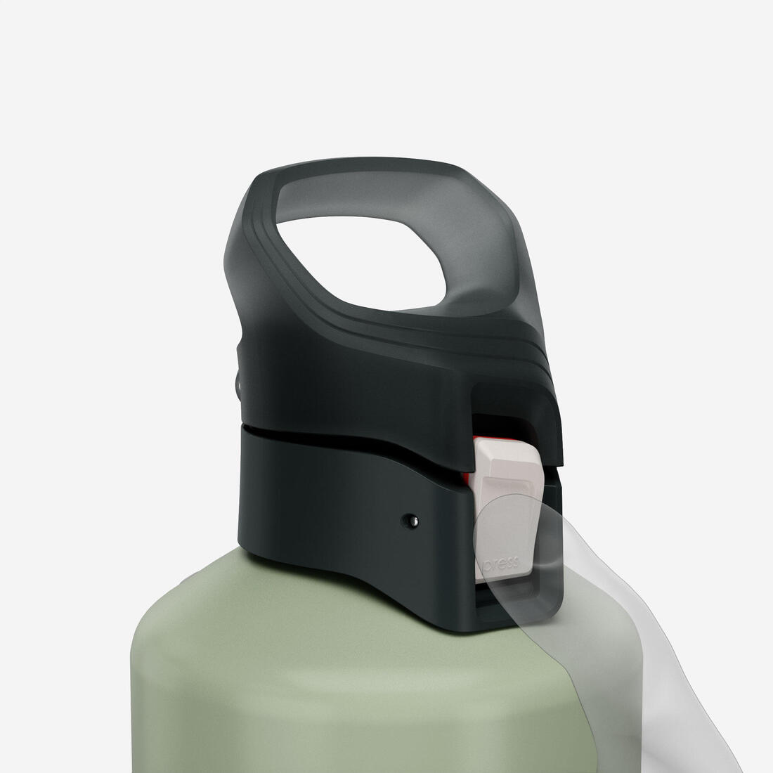 1.5L aluminium flask with quick-open cap for hiking