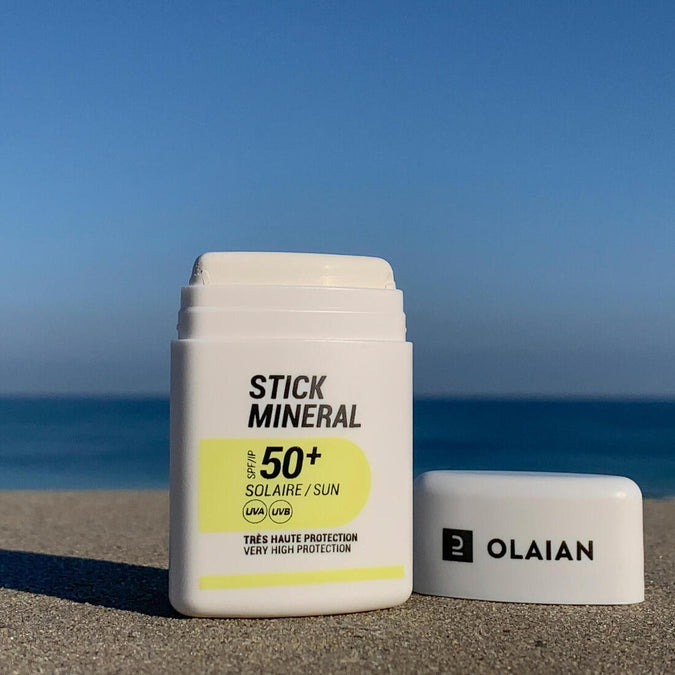 Natural, mineral sunscreen STICK for the face SPF50+ WHITE. OLAIAN