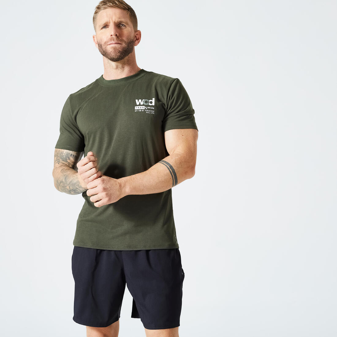 Men's Crew Neck Slim-Fit Soft Breathable Cross Training T-Shirt