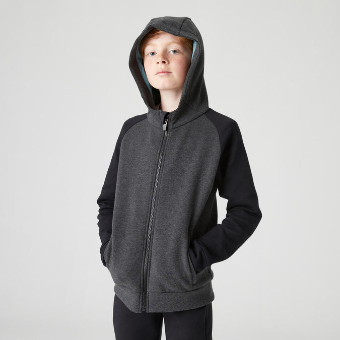 





Kids' Breathable Cotton Zip-Up Hoodie 900 - Light Grey Marl, photo 1 of 13