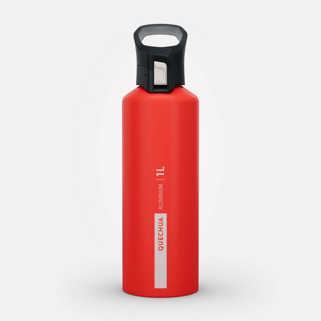 1 L aluminium water bottle with quick opening cap for hiking
