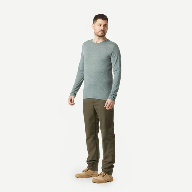 





Men's long-sleeved Merino wool trekking t-shirt - TRAVEL 500, photo 1 of 8