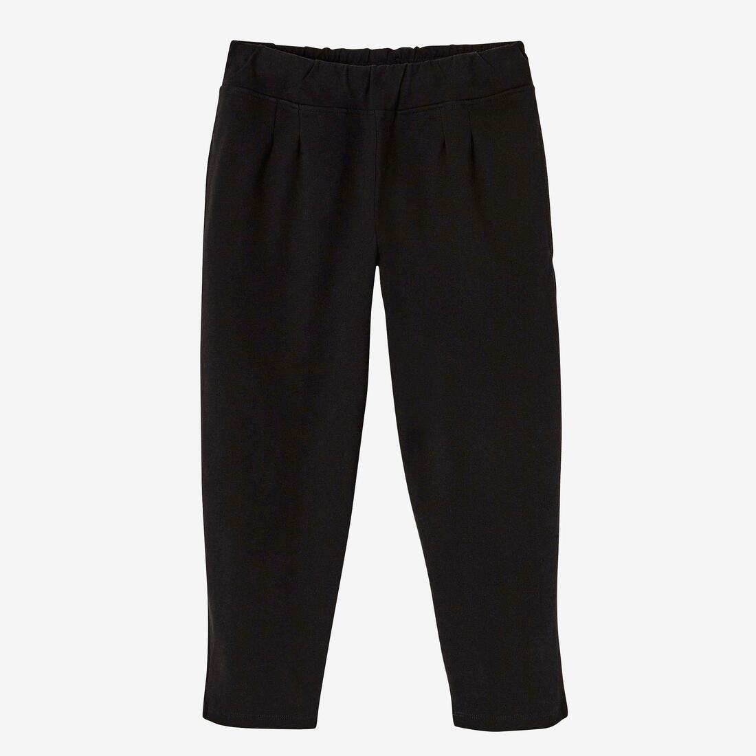 Women's Fitness Cropped Bottoms 500 with Pockets - Black