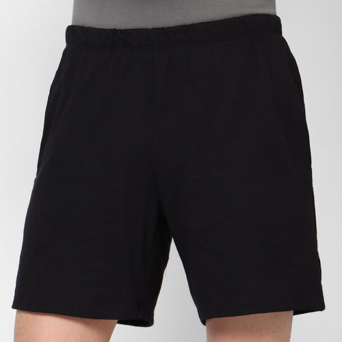 





Men's Short Straight-Cut Cotton Fitness Shorts 100 With Key Pocket