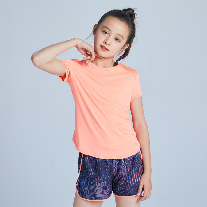





Girls' Breathable T-Shirt - Coral/Print, photo 1 of 5