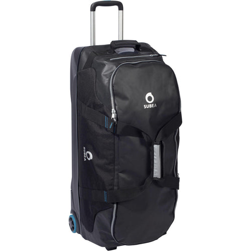 





Scuba-diving travel bag 90 L with rigid shell and wheels - black/blue