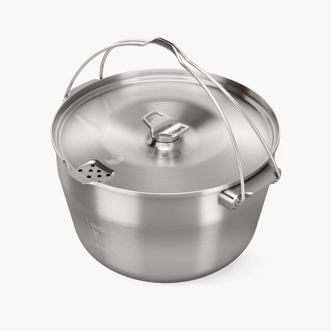 





4-person camp fire cooking pot - stainless steel -3 litres, photo 1 of 8
