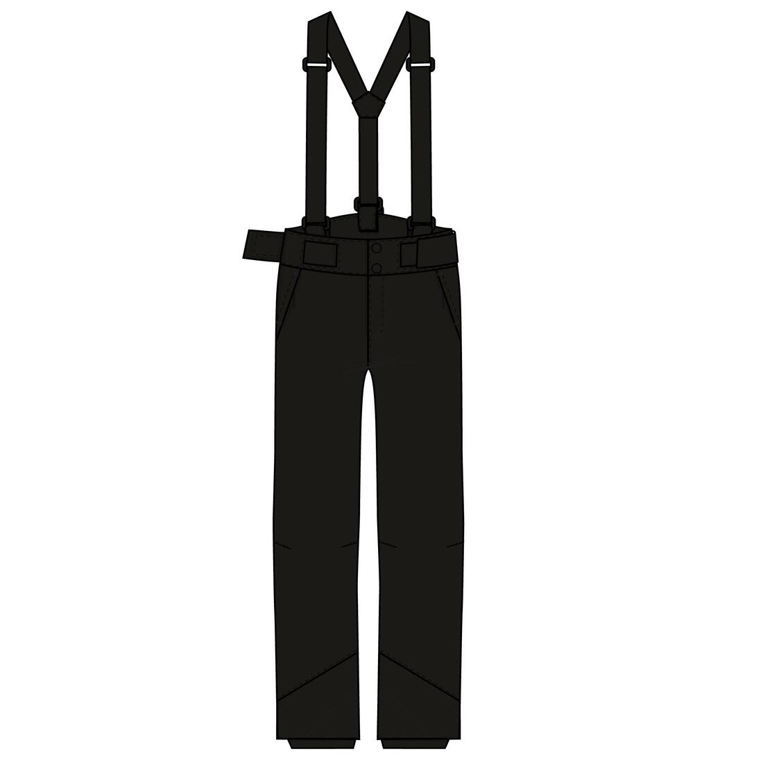 CHILDREN'S WARM AND WATERPROOF SKI TROUSERS -500 PNF-DENIM
