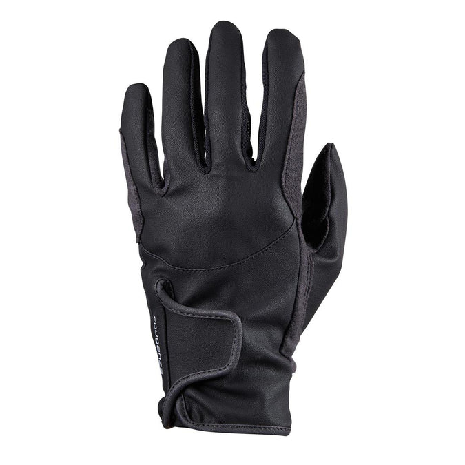 





500 Children's Horse Riding Gloves - Black/Grey, photo 1 of 8