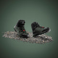 Men's waterproof leather hiking boots - MT100 Wide - Khaki
