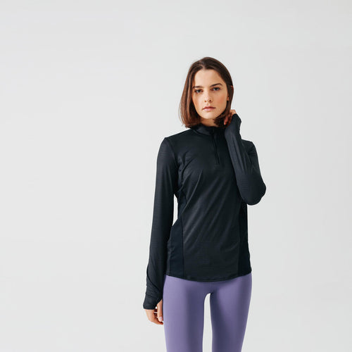 





KIPRUN Run 500 Dry Women's Breathable Long-Sleeved Running T-Shirt - Black