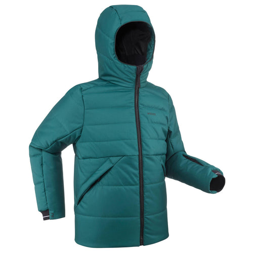 





Very warm and waterproof children's padded ski jacket 180 WARM - black and grey