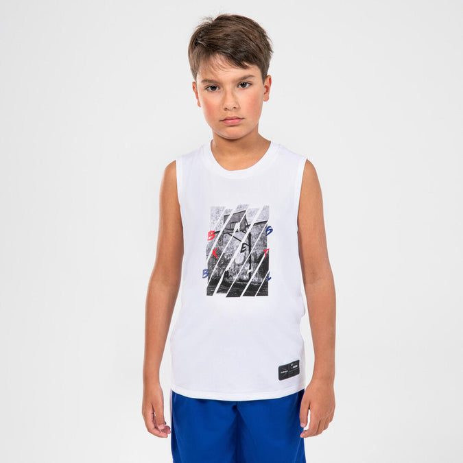 





Kids' Sleeveless Basketball Jersey TS500 Fast, photo 1 of 7