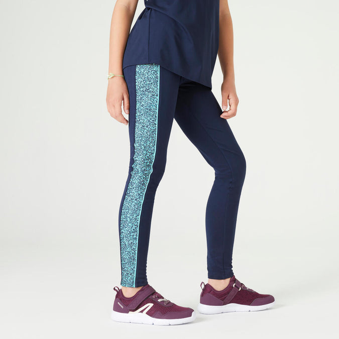 





Girls' High-Waisted Pocket Leggings S500, photo 1 of 5