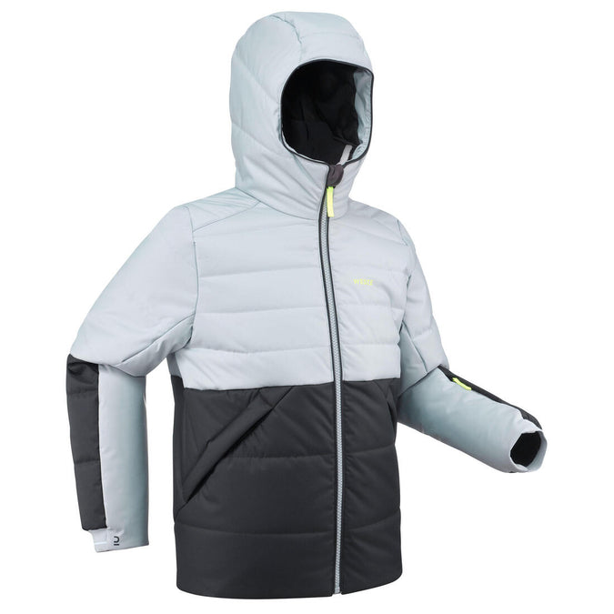 





Very warm and waterproof children's padded ski jacket 180 WARM - black and grey, photo 1 of 11