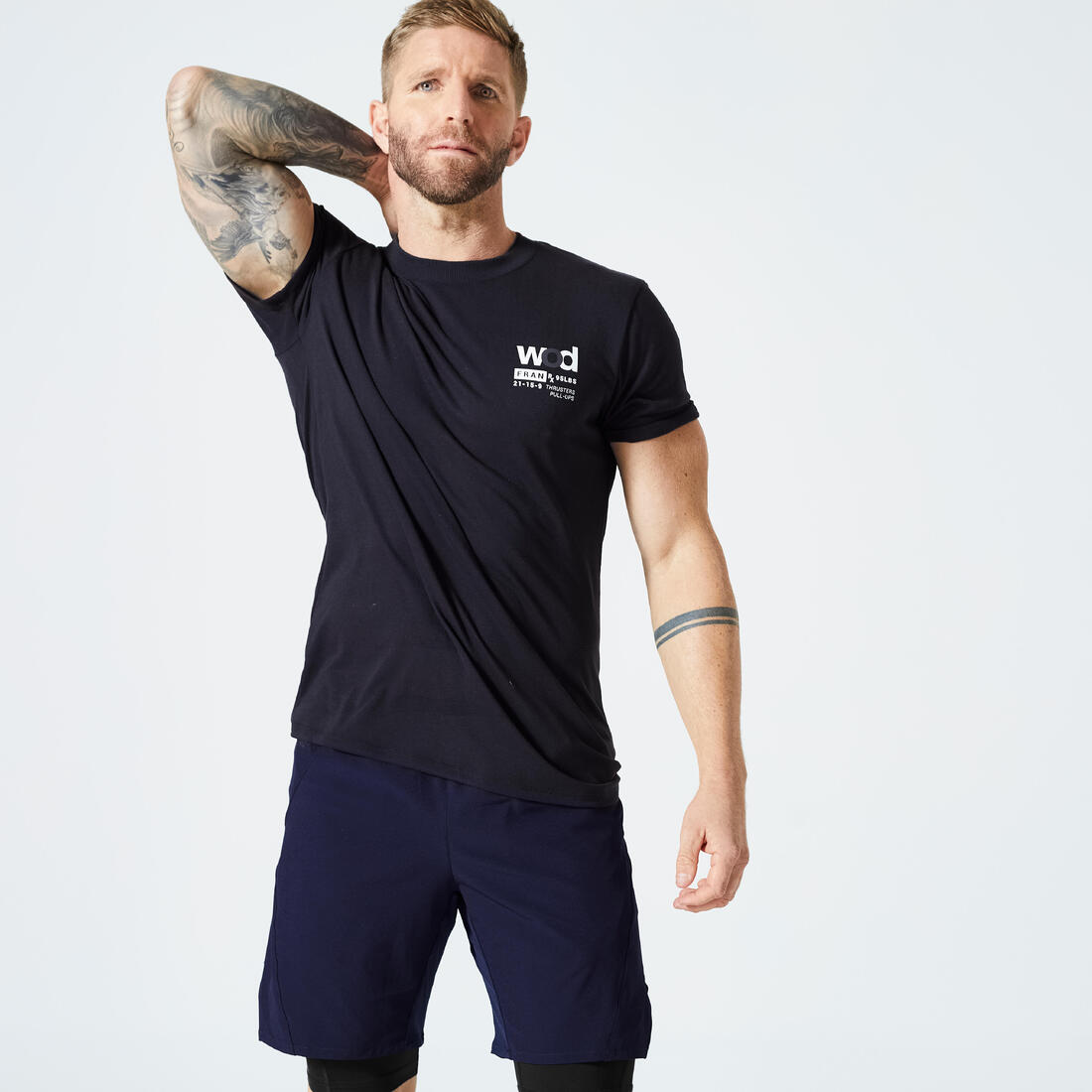 Men's Crew Neck Slim-Fit Soft Breathable Cross Training T-Shirt
