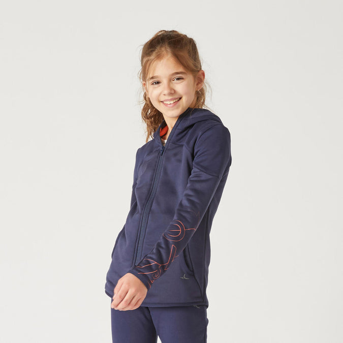 





Kids' Zip-Up Hooded Sweatshirt - Navy/Coral, photo 1 of 5