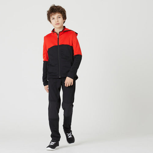 





Kids' Breathable Synthetic Tracksuit S500 - Navy Blue